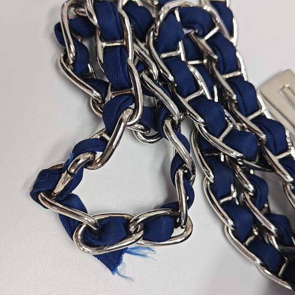 Quilted Nylon Shoulder Bag Blue