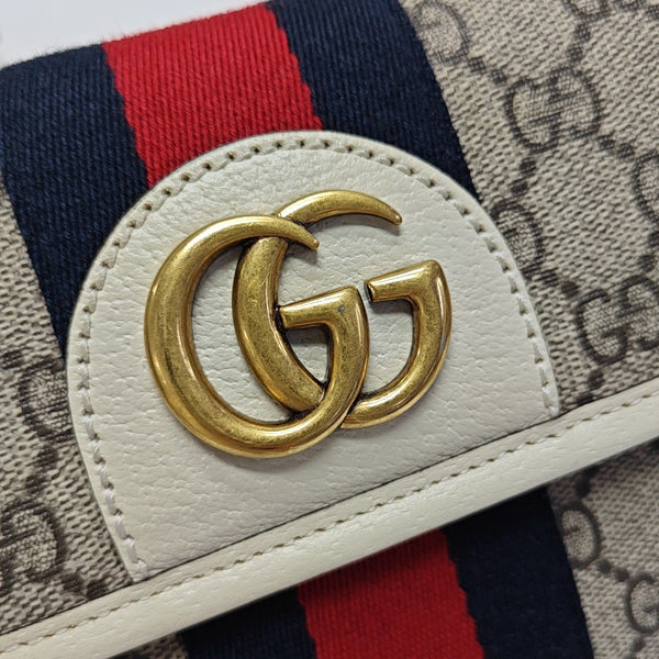 Ophidia Mini Monogram Coated Canvas Beige
