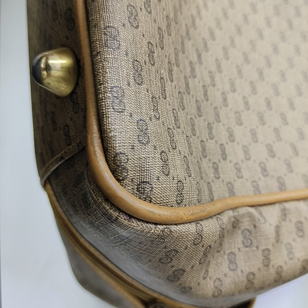 Monogram Coated Canvas Shoulder Bag Brown