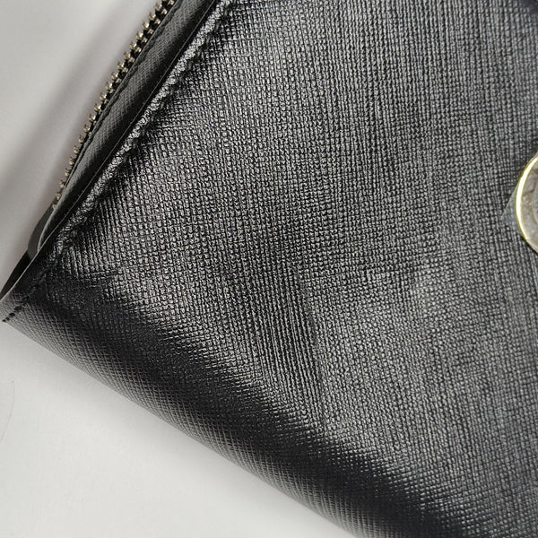 Gancini Calfskin Black Wallet
