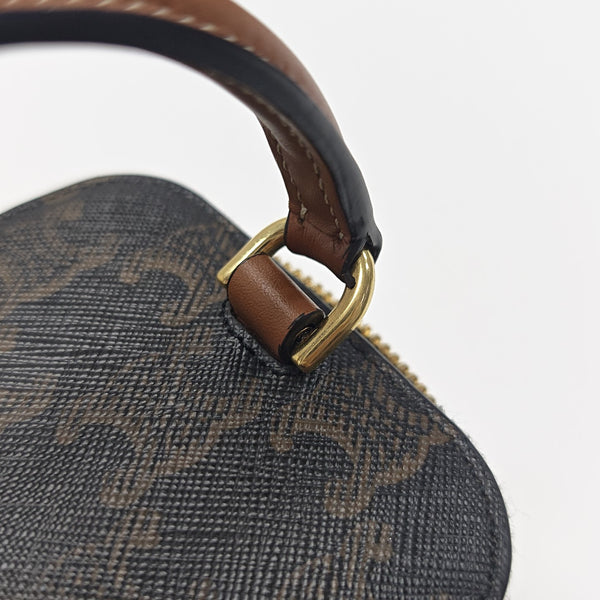 Coated Canvas Shoulder Bag Black