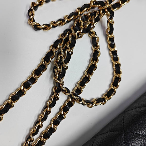 WOC Quilted Grained Calfskin Black