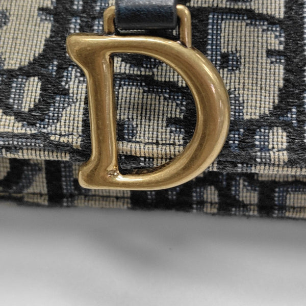 Saddle Mini Oblique Canvas Blue