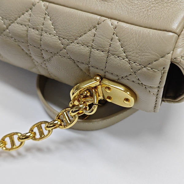 Dior Caro Cannage Calfskin Beige