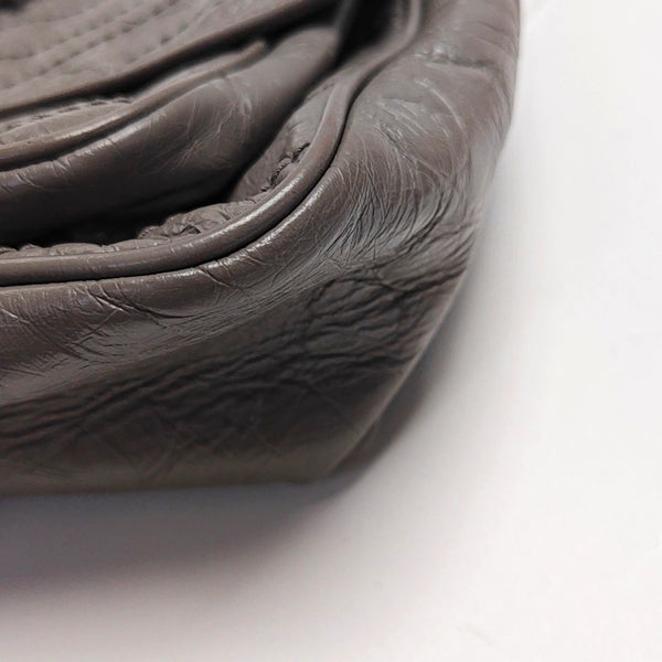NIKI Medium Chevron, Quilted Calfskin Gray