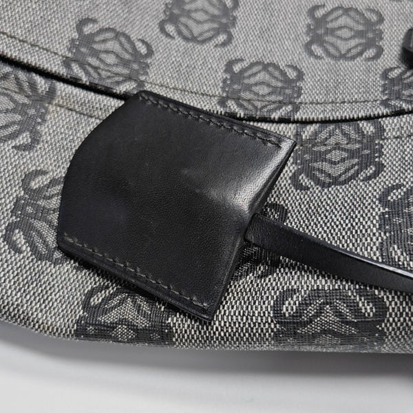 Monogram Coated Canvas Shoulder Bag Gray