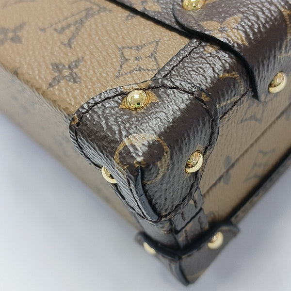 PETITE MALLE Monogram Coated Canvas Brown