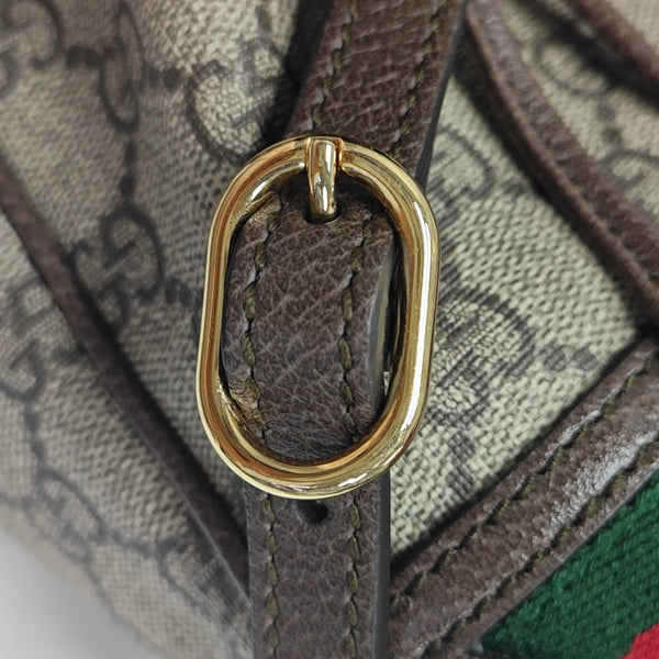 Ophidia Mini Monogram Coated Canvas Beige