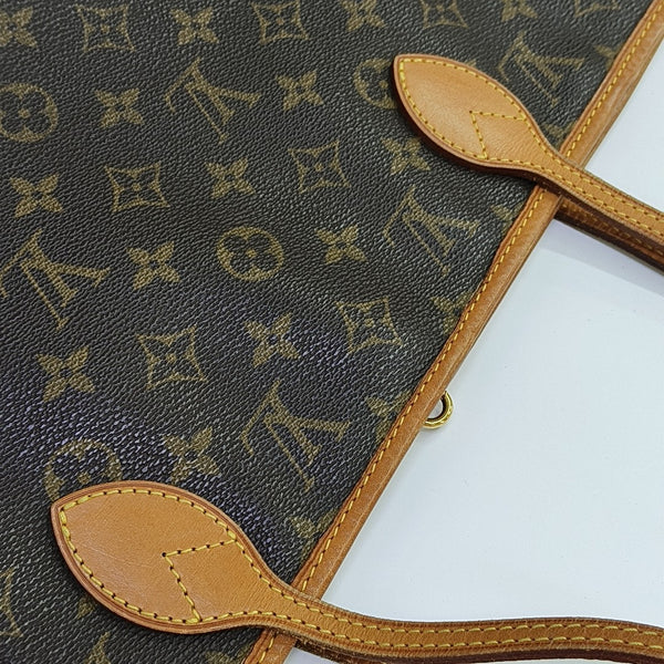 NEVERFULL MM Monogram Coated Canvas Brown