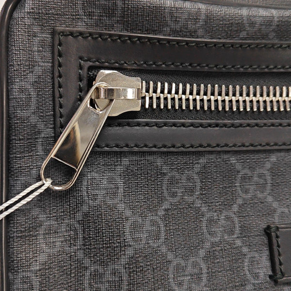 GG Supreme Monogram Coated Canvas Gray