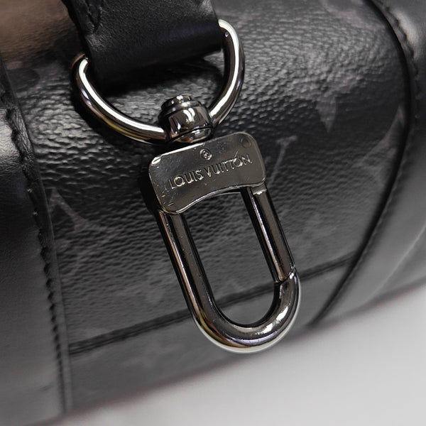 KEEPALL Monogram Coated Canvas Black