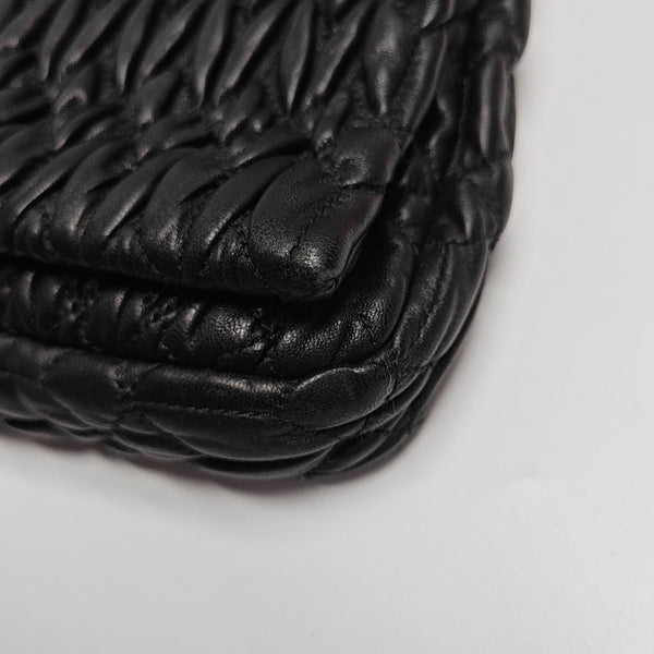 Crystal Quilted Lambskin Black