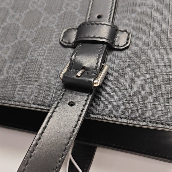 Monogram Coated Canvas Tote Bag Medium Black