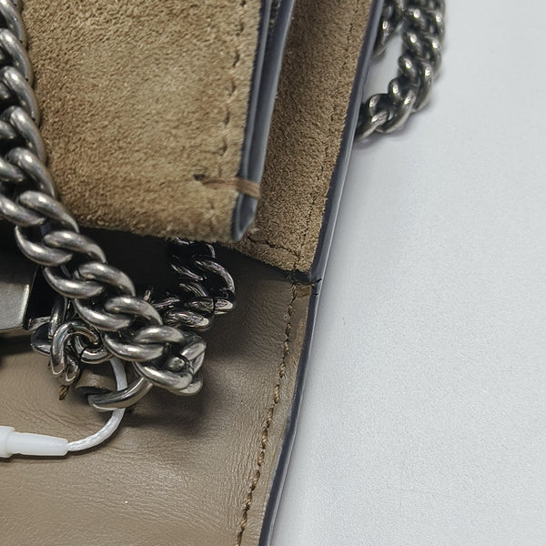 Dionysus Super Mini Monogram Coated Canvas Beige