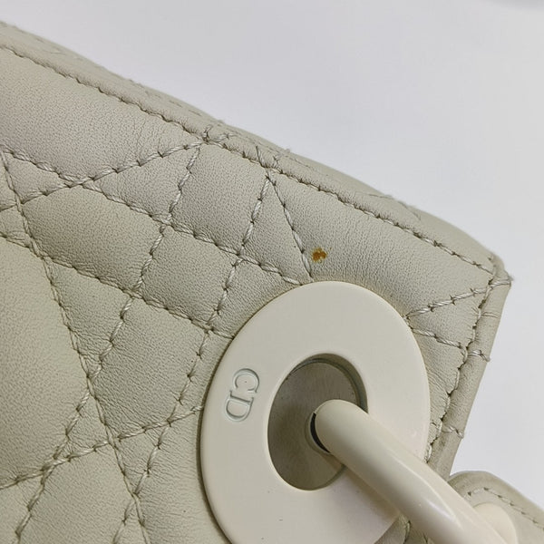 Lady Dior Mini Cannage Lambskin White
