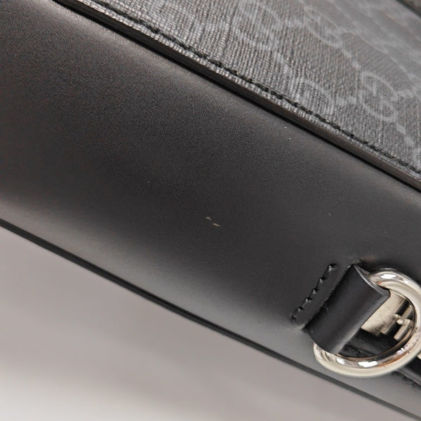 Monogram Coated Canvas Shoulder Bag Black