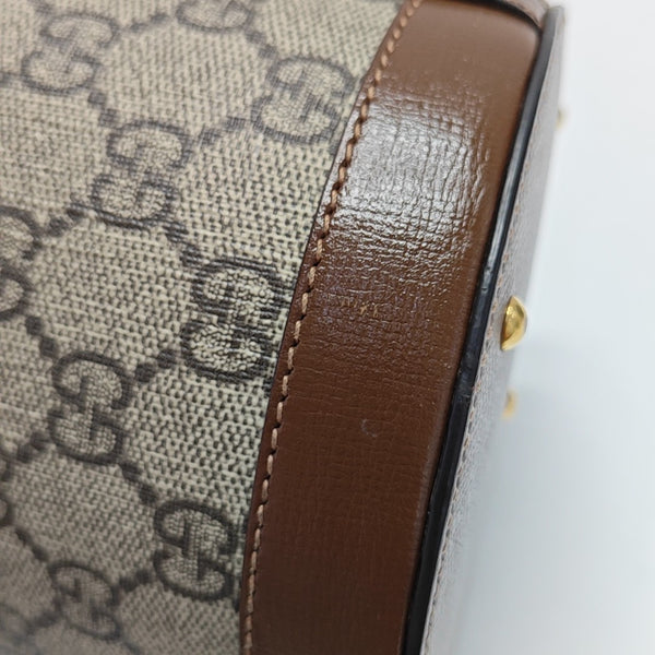 Horsebit 1955 Small Coated Canvas Beige