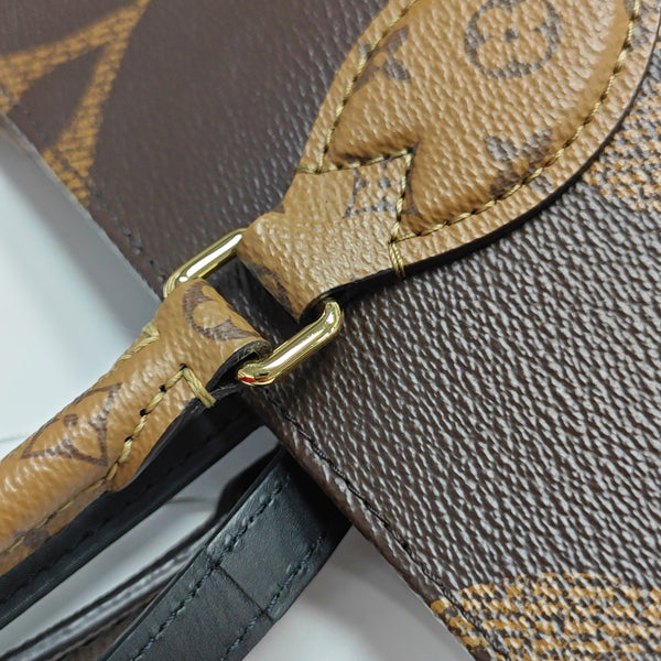 Authenticated pre-owned ONTHEGO MM Monogram Coated Canvas Brown - Tote Bag at Looply