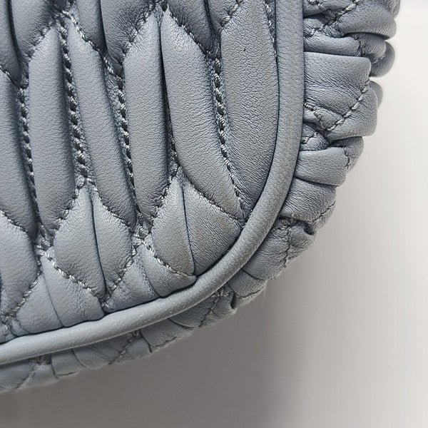 Glacé Calf Quilted Lambskin Blue
