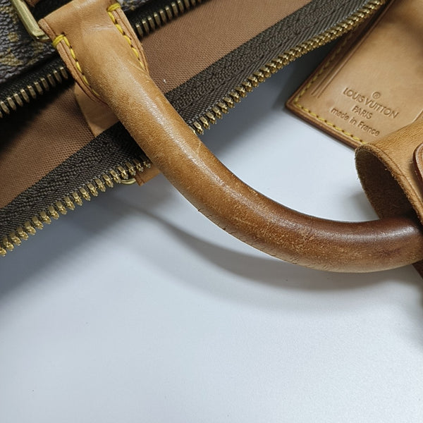 KEEPALL 45 Monogram Coated Canvas Brown