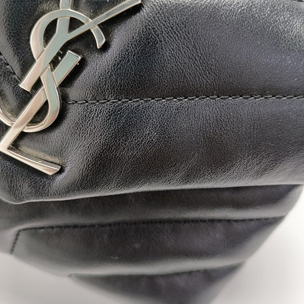 Authenticated pre-owned LOULOU Extra Small Chevron, Quilted Calfskin Black - Shoulder Bag at Looply