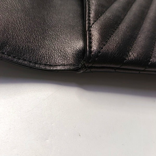 Chevron, Quilted Calfskin Black