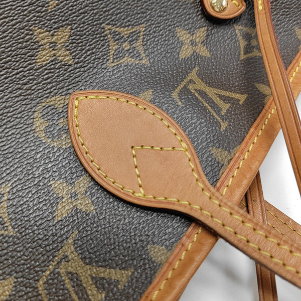NEVERFULL MM Monogram Coated Canvas Brown
