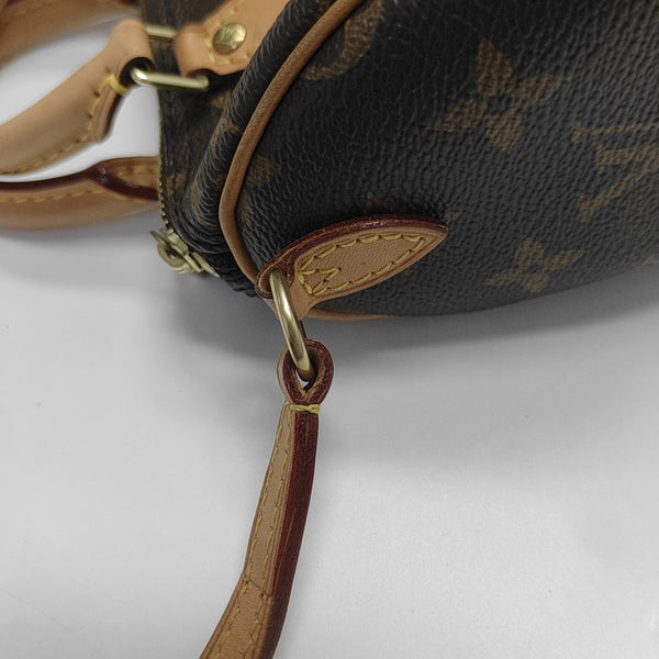 SPEEDY Nano Monogram Coated Canvas Brown