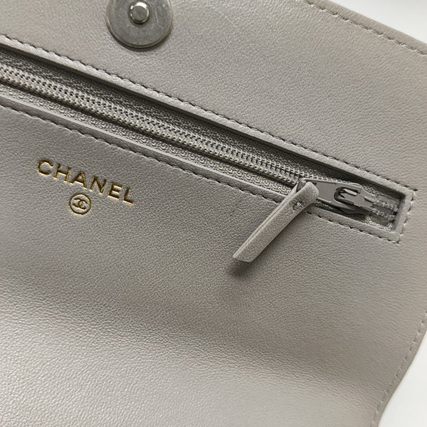CHANEL 19 WOC Quilted Lambskin Gray