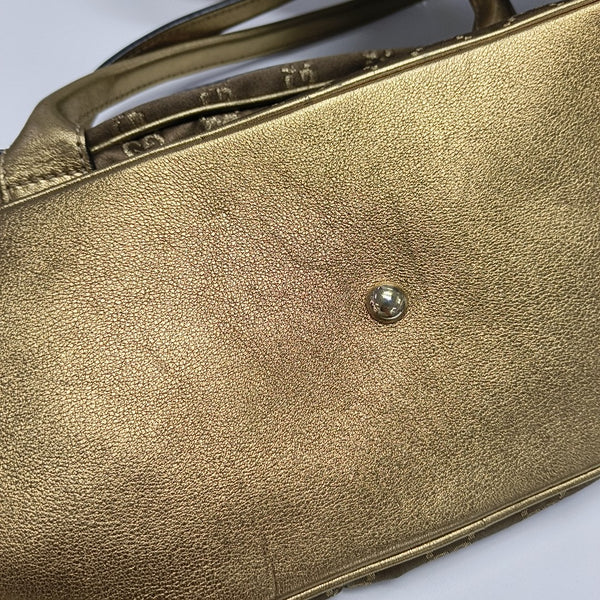 Monogram Canvas Shoulder Bag Brown