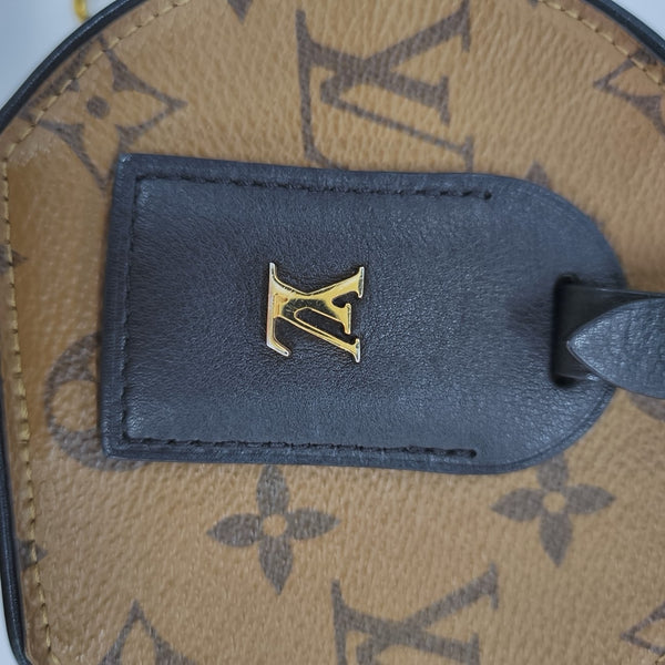 BOITE CHAPEAU Mini Monogram Coated Canvas Brown