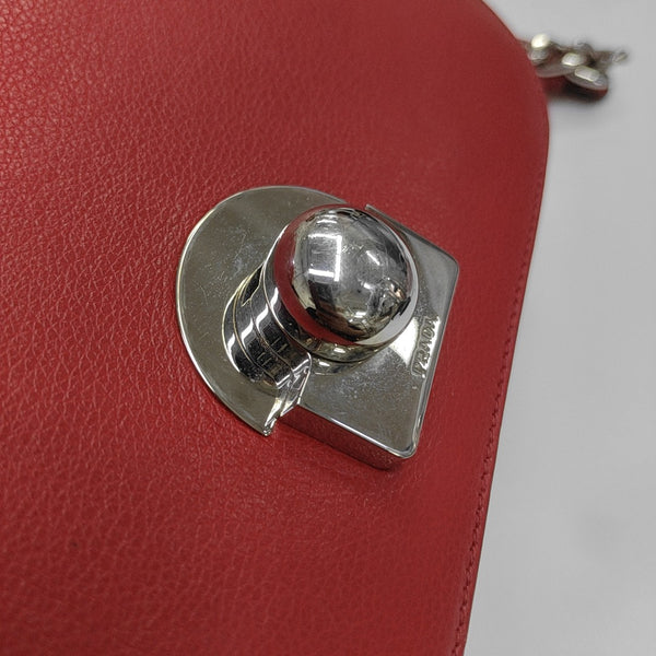 Calfskin Shoulder Bag Red
