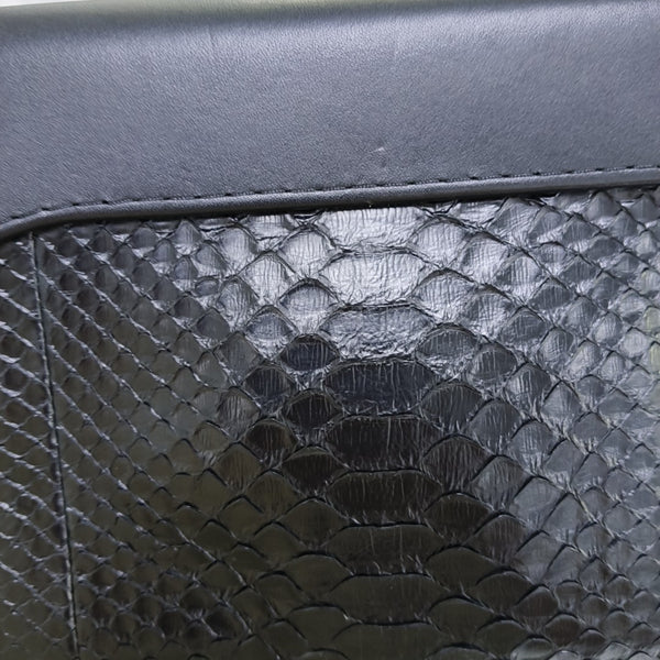 GABRIELLE Small Python Black