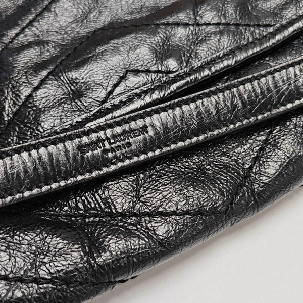 NIKI Medium Chevron Calfskin Black