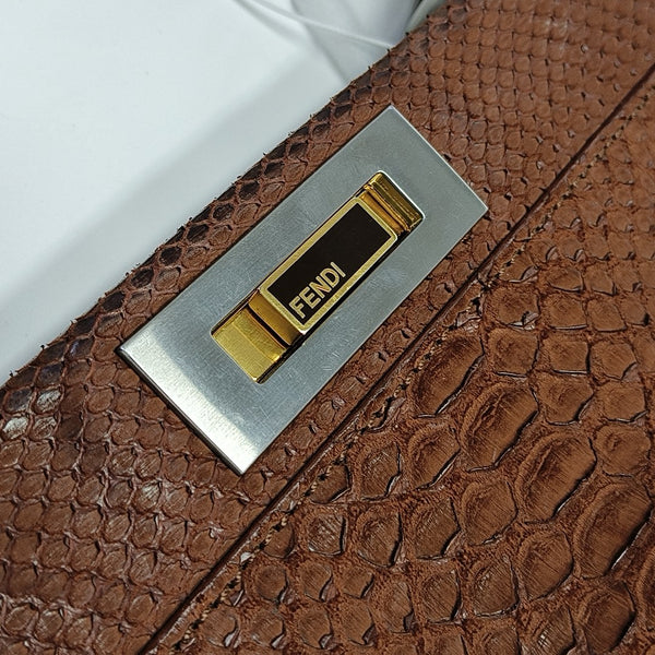 Peekaboo Medium Python Brown
