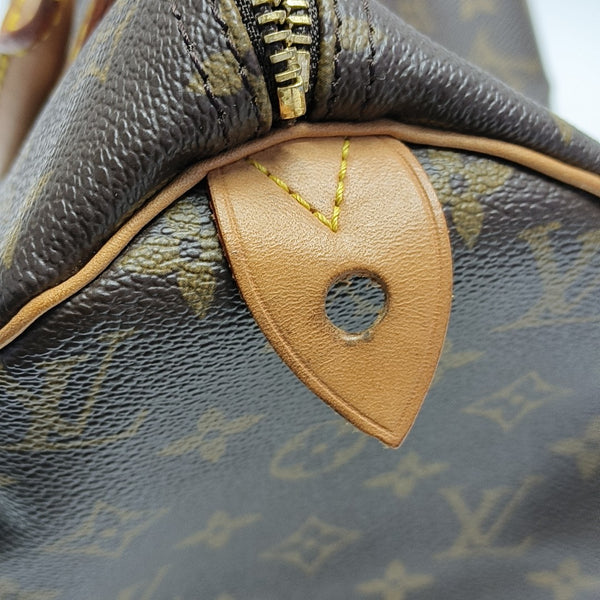 SPEEDY 30 Monogram Coated Canvas Brown