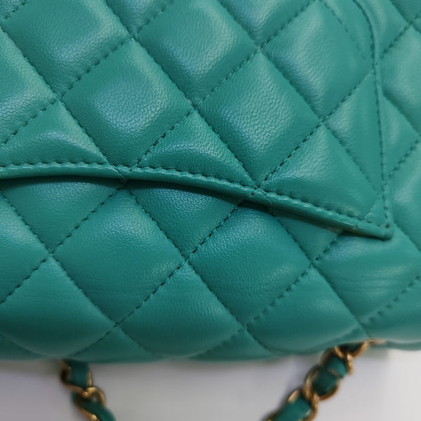 CLASSIC FLAP Mini Quilted Lambskin Green