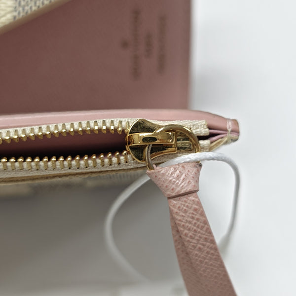 VICTORINE Damier Azur Coated Canvas White Card Holder
