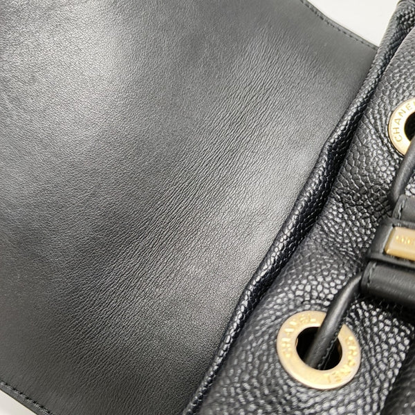 FILIGREE Small Quilted Grained Calfskin Black
