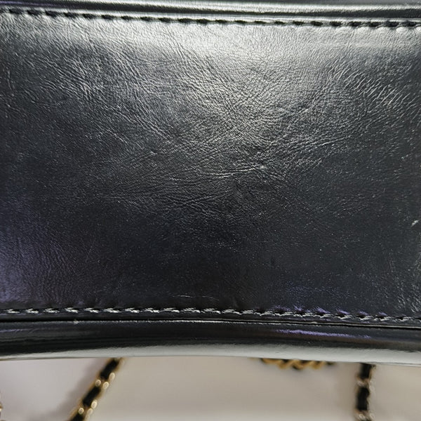 GABRIELLE Small Quilted Calfskin Beige
