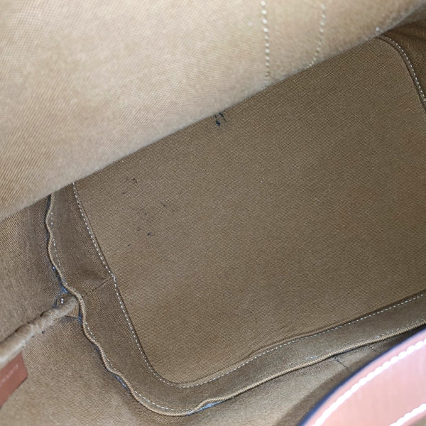 Authenticated pre-owned TRIOMPHE CANVAS Medium Coated Canvas Brown - Bucket Bag at Looply