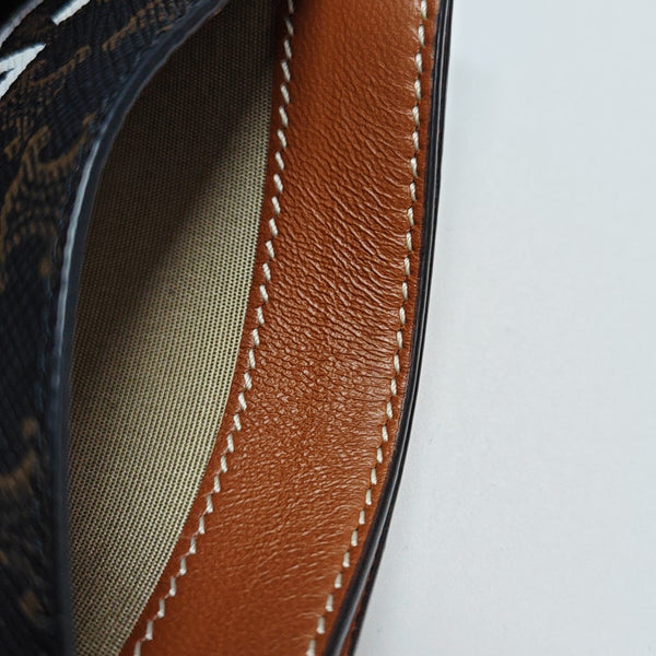 Coated Canvas Card Holder Brown