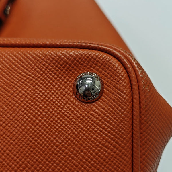 Double Large Saffiano Calfskin Orange