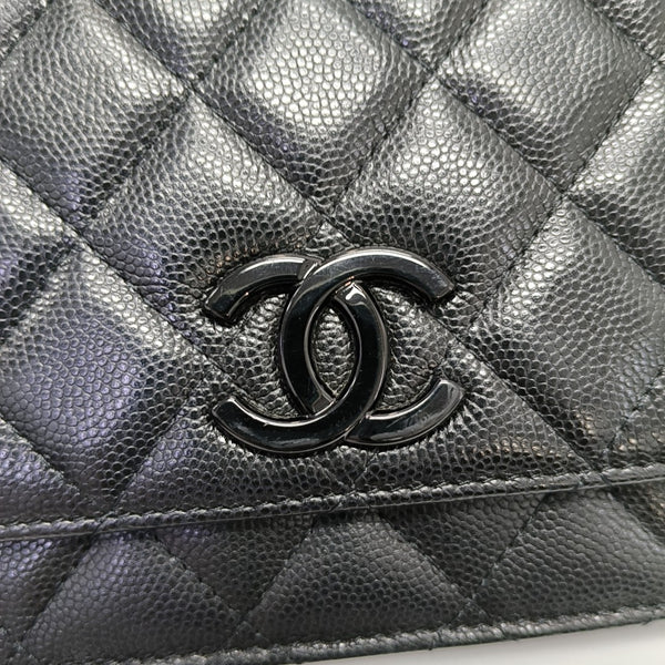 WOC Quilted Grained Calfskin Black