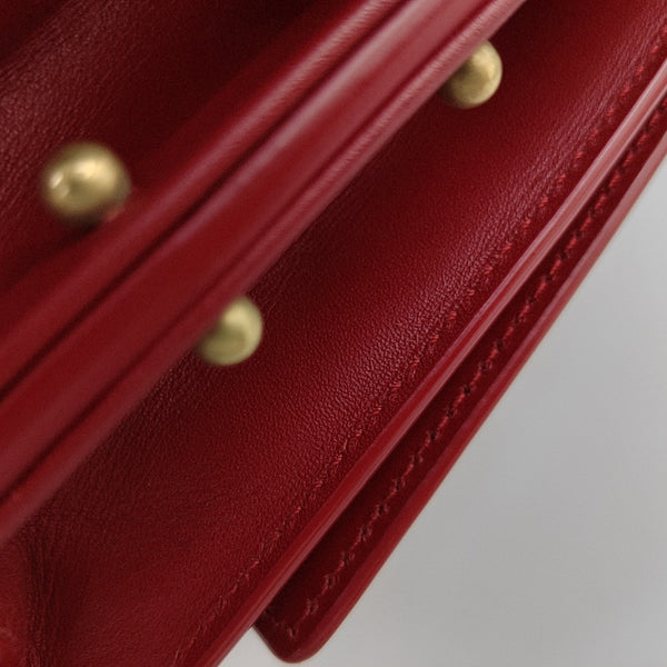 Calfskin Shoulder Bag Red
