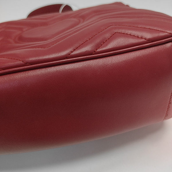 GG Marmont Small Quilted Calfskin Red