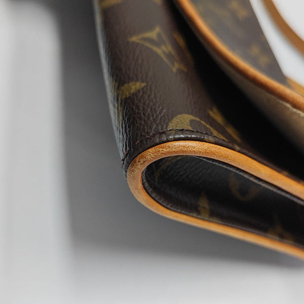 TWIN GM Monogram Coated Canvas Brown