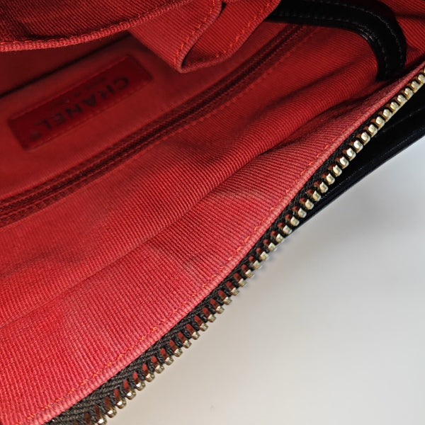 GABRIELLE Small Quilted Vintage Calf Black