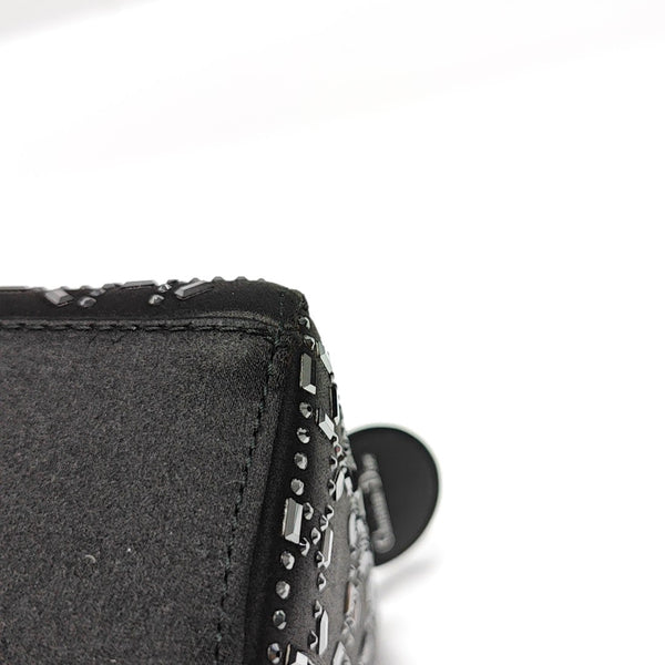 Authenticated pre-owned Lady Dior Mini Silk Satin Black - Tote Bag at Looply