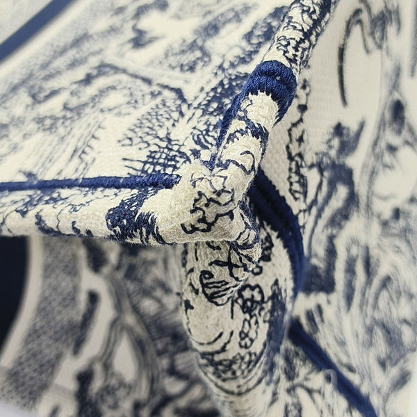 Book Tote Large Fabric Blue